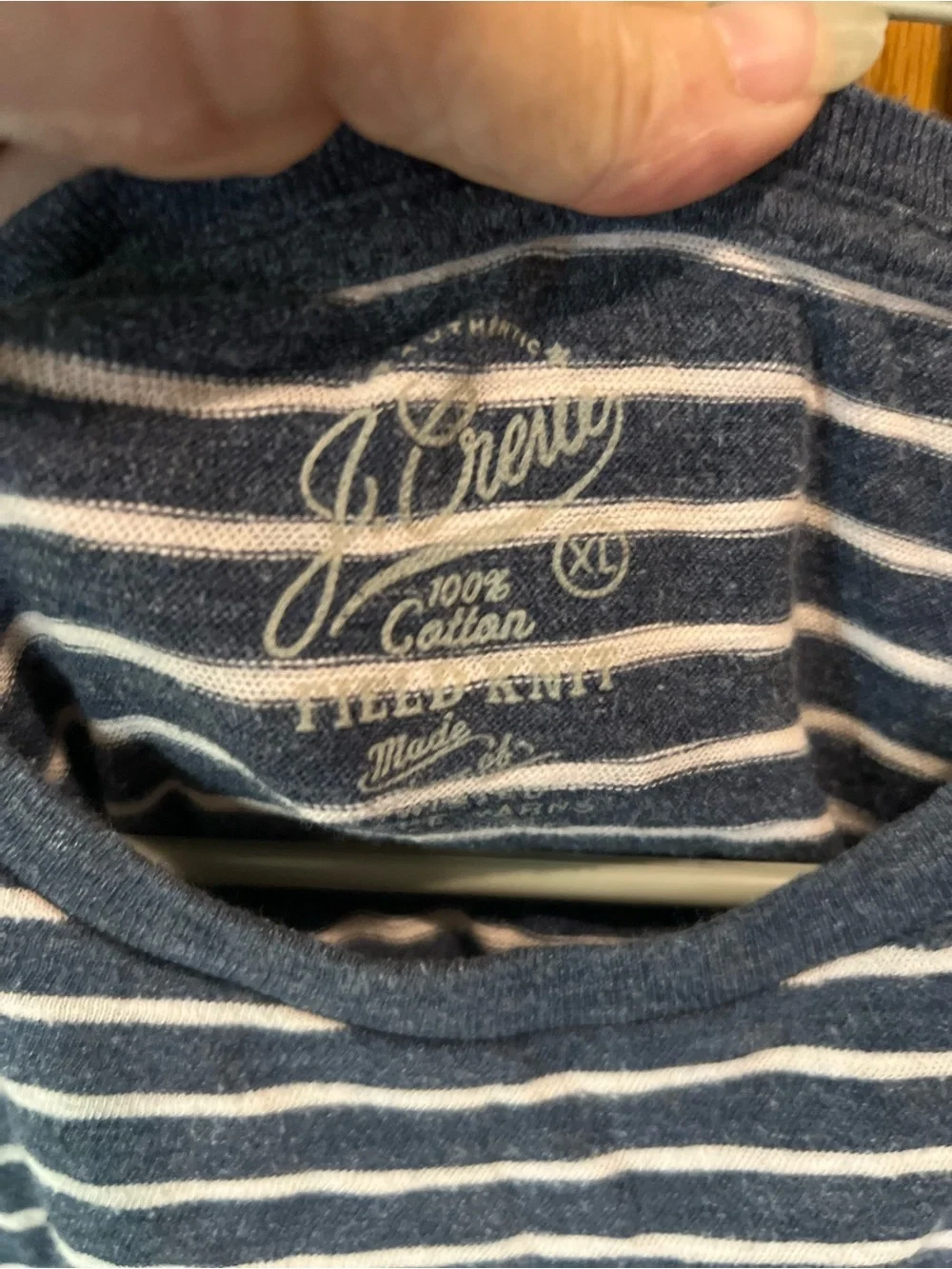 J Crew Slub Cotton Yarn Men’s Nautical Striped Tee